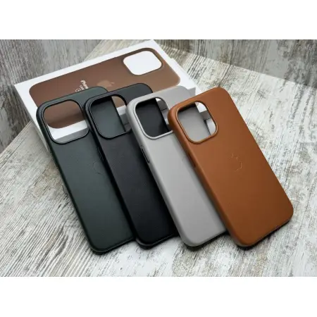 Чохол Leather Case MagSafe на iPhone 15 Pro Max  