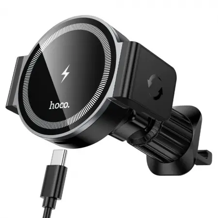 Автомобільний тримач з бездротовою зарядкою Hoco HW35 Power Electric Magnetic Wireless Fast Charging Car Holder