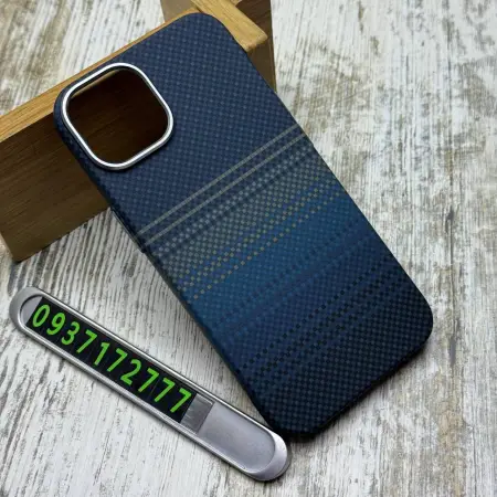 Чохол WAVE Gleam MagSafe на iPhone 13/ iPhone 14 (Blue Stripes) 