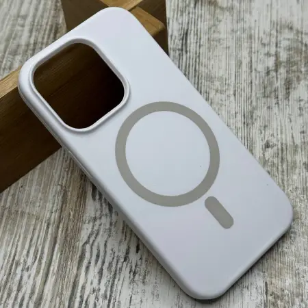 Чохол Silicone Case with MagSafe на iPhone 14 Pro Max (білий)