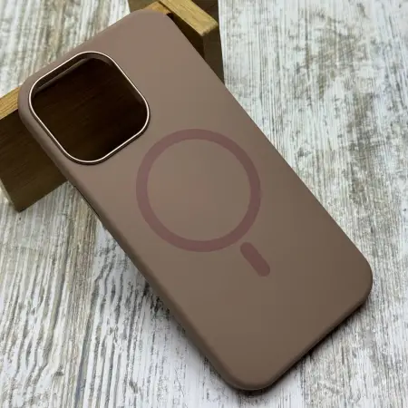 Чохол FIBRA Silicone OmniMag на iPhone 14 Pro (Brown) 