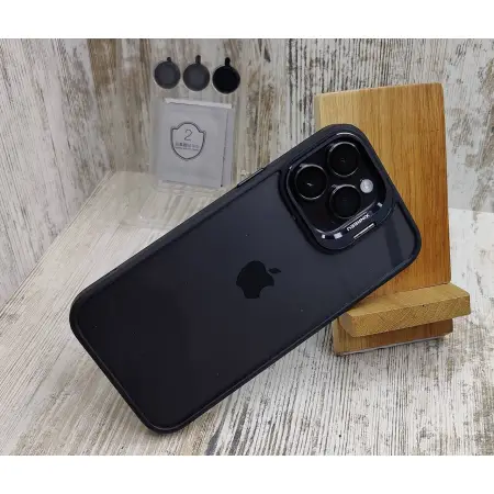 Чохол Clear Metal Stand на iPhone 14 Pro Max 
