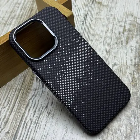 Чохол Fibra Carbonite MagSafe на iPhone 15 Pro (MilkyWay) 