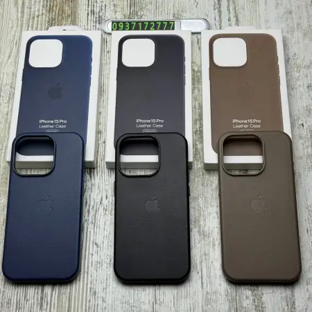 Чохол Leather Case MagSafe на iPhone 15 Pro 