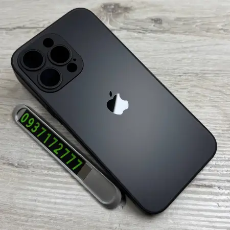 Чохол Matt Glass Case на iPhone 15 Pro Max (Black) 