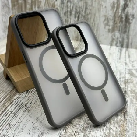 Чохол Matt MagSafe на iPhone 15 Pro Max Gray  