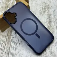 Чохол Matt MagSafe Premium на iPhone 16 (Deep Navy)