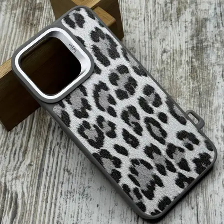 Чохол Kajsa Leather Case MagSafe на iPhone 16 Pro Max (Glamorous/ Light Grey)  