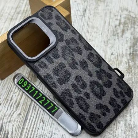 Чохол Kajsa Leather Case MagSafe на iPhone 16 Pro Max (Leopard) 