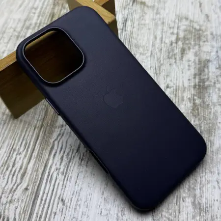Чохол Leather Case MagSafe на iPhone 16 Pro Max (Ink) 