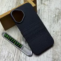 Чохол Tactile Woven MagSafe на iPhone 17 (Black Stripes) 