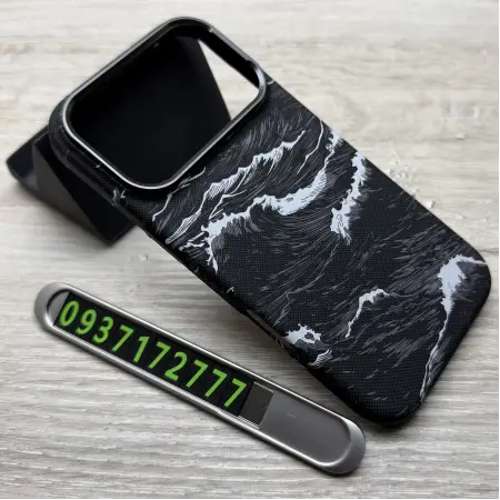 Чохол Fibra Carbonite MagSafe (Black Waves) на iPhone 17 Pro