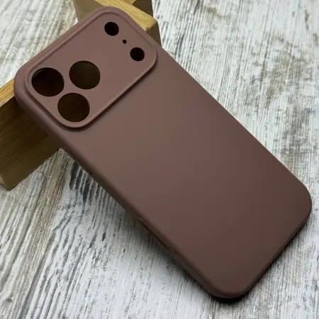 Чохол Silicone Softy Full на iPhone 17 Pro (Коричневий) 