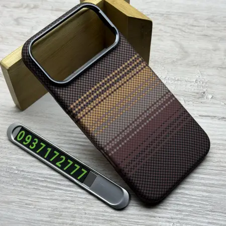 Чохол Fibra Carbonite MagSafe (Brown Stripes)  на iPhone 17 Pro Max