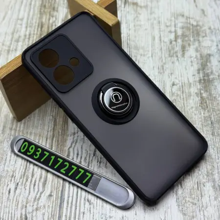 Чохол Matt Ring Case на Motorola Edge 40 Neo (Чорний) 