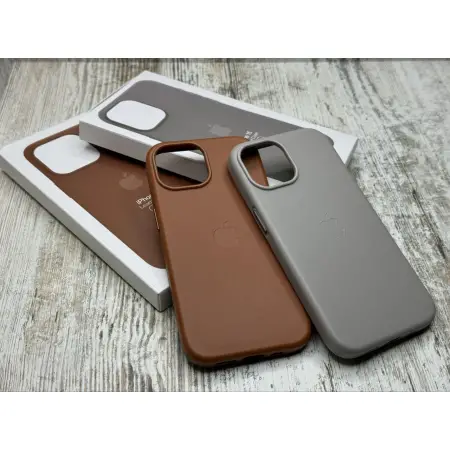 Чохол Leather Case MagSafe на iPhone 15/ 14 