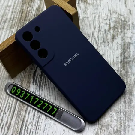 Чохол Silicone Case Logo на Samsung S22 (Blue) 