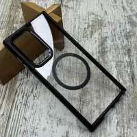 Чохол Clear Metal MagSafe на S22 Ultra