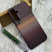 Чохол FIBRA Carbonite MagSafe на Samsung S25 (gold stripes)
