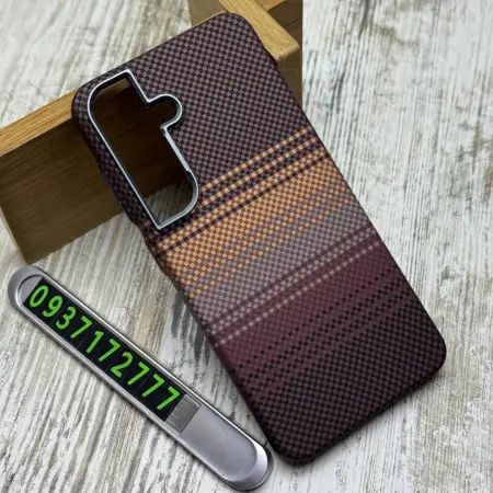 Чохол FIBRA Carbonite MagSafe на Samsung S25 (gold stripes) 