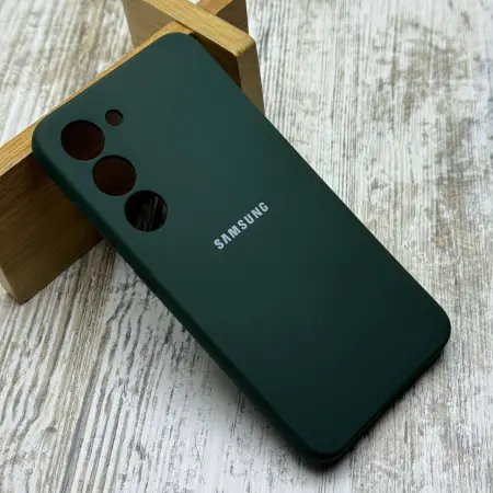 Чохол Silicone Case Logo на Samsung Galaxy S23(Зелений) 
