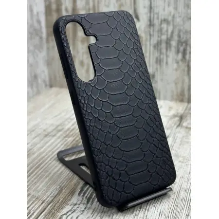 Чохол Python Leather Case на Samsung Galaxy S25 Plus (Black) 