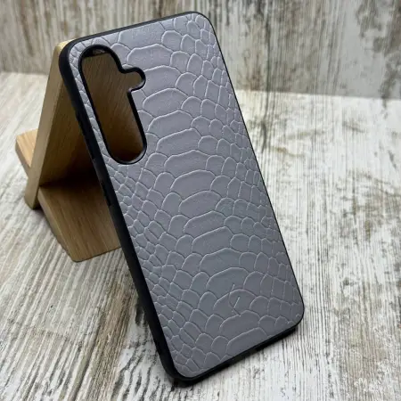 Чохол Python Leather Case на Samsung Galaxy S25 Plus (Gray) 
