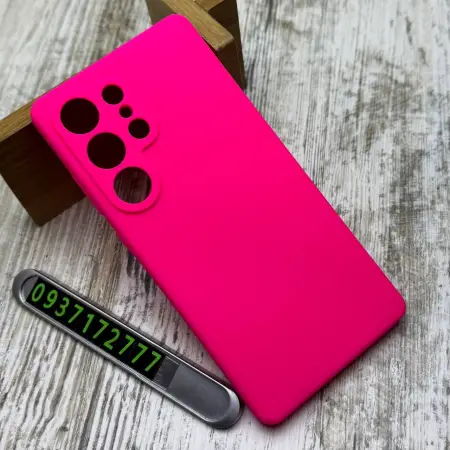 Чохол Silicone Case Logo на Samsung S25 Ultra (Hot Pink) 