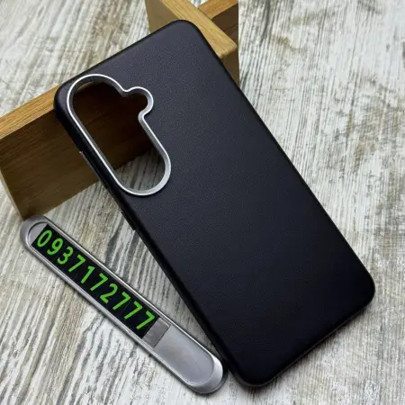 Чохол Leather Case MagSafe на Samsung S26 (Чорний) 