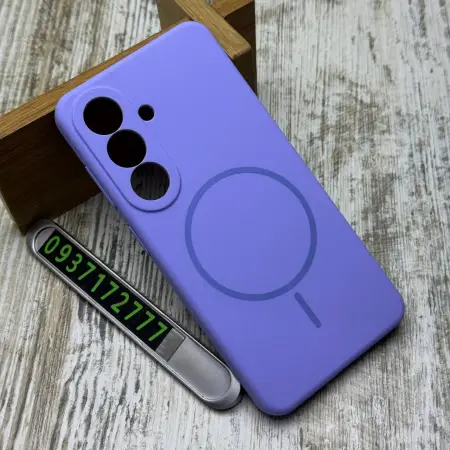 Чохол Silicone Case MagSafe на Samsung S26 (Elegant Purple) 