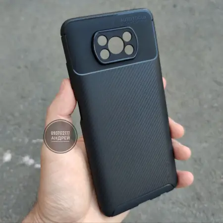Чохол Carbon Auto-Focus на Xiaomi Poco X3 Pro/ X3 NFC 