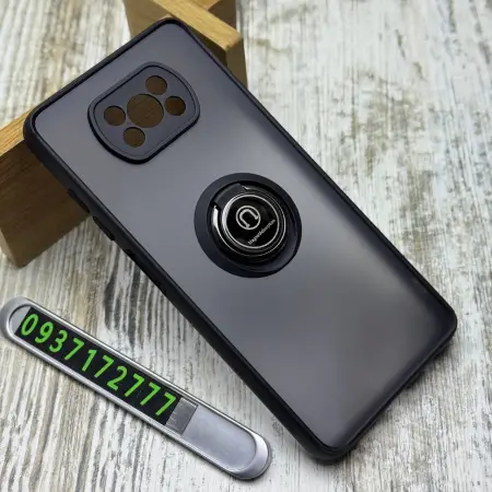 Чохол Matt Ring Case на Xiaomi Poco X3 Pro/ X3 NFC  (Чорний) 