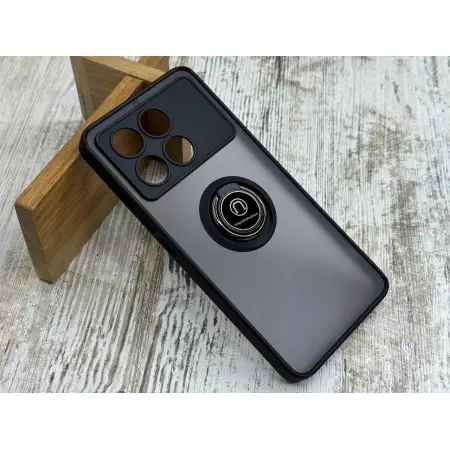 Чохол Matt Ring на Xiaomi Poco X6 Pro (Чорний) – надійний захист 