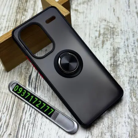 Чохол Matt Ring Case на Xiaomi Redmi Note 13 Pro Plus 5G (Black) 