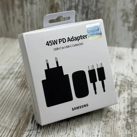 Швидка зарядка 45W для Samsung з кабелем.  