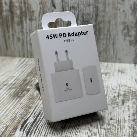 Швидка зарядка 45W для Samsung Біла – швидка зарядка 